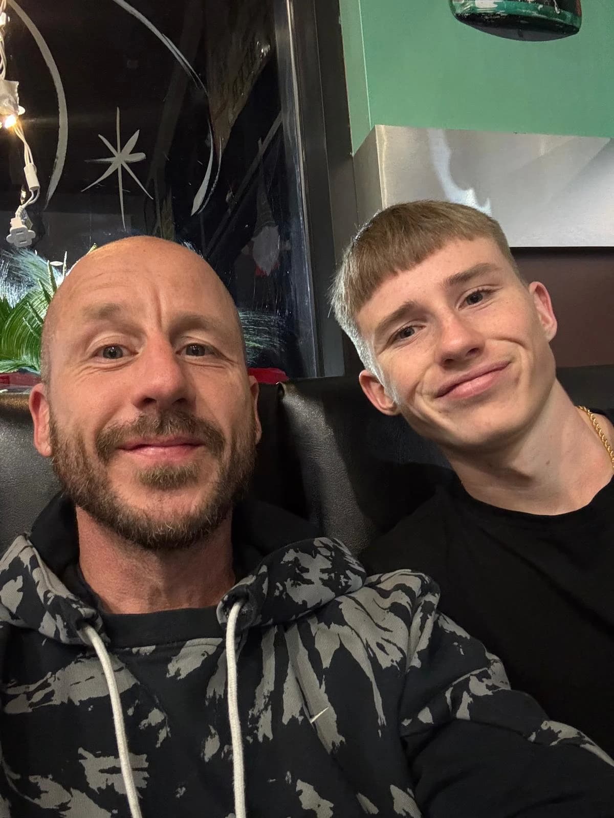 Cameron and his dad, co-founders of MarketingWithCameron